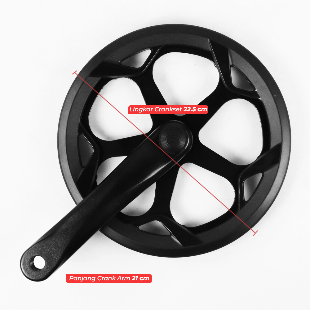 HIMO Prowheel Spare Part Toothed Disc Crankset 22.5 cm for HIMO Z16 - Black