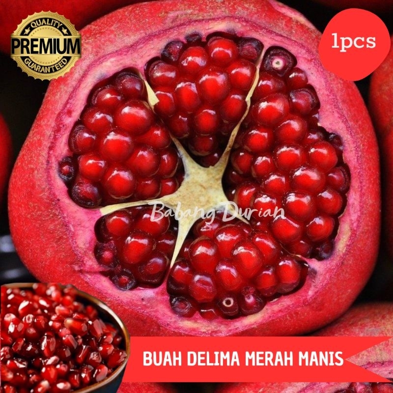 

BUAH DELIMA MERAH FRESH IMPORT 1PCS MANIS BANYAK AIR