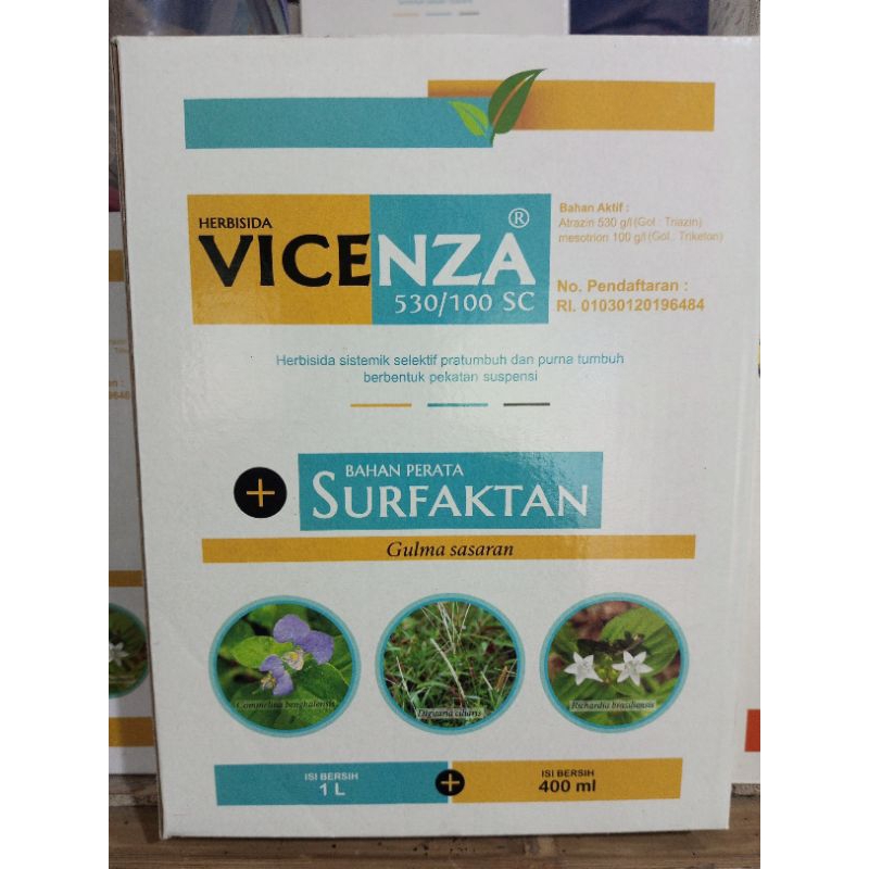 HERBISIDA SELEKTIF JAGUNG VICENZA SANTANI SEJENIS KAYABAS, SUTRAZIN, CALARIS KEMASAN 250ML 500ML 1 L