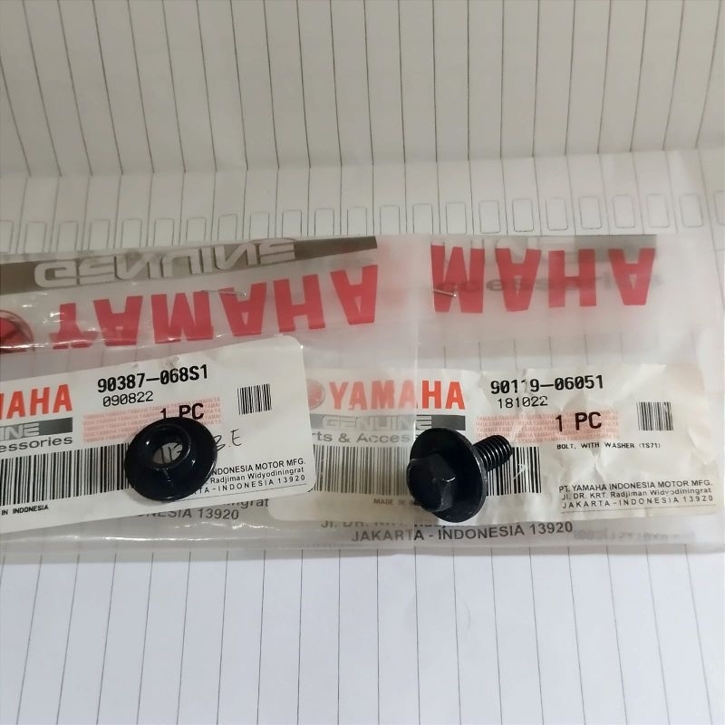 BAUT BOLT WITH WASHER COLLAR BOSH BOS SPAKBOR DEPAN SCORPIO NEW