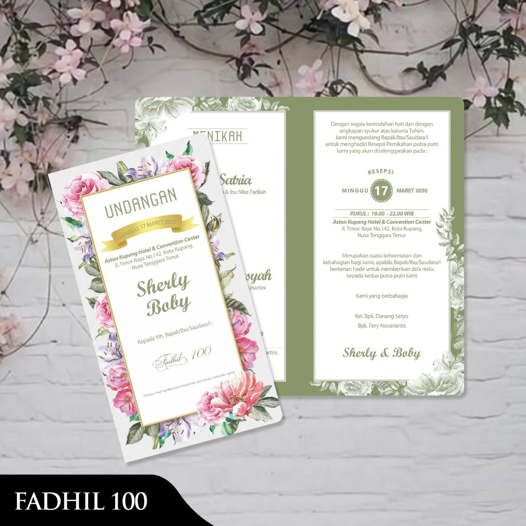 Undangan pernikahan/ khitan murah seri fadhil