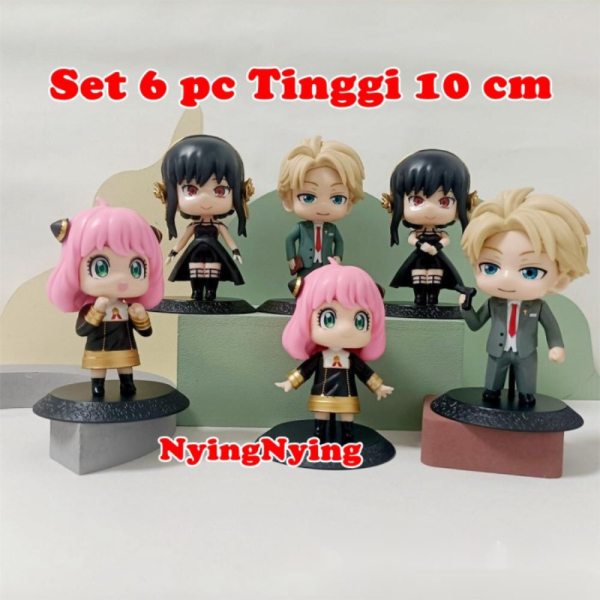 

Unik 6pcs Mainan Boneka Action Figure Anime Spyxfamily Twilight Anya Forger Limited