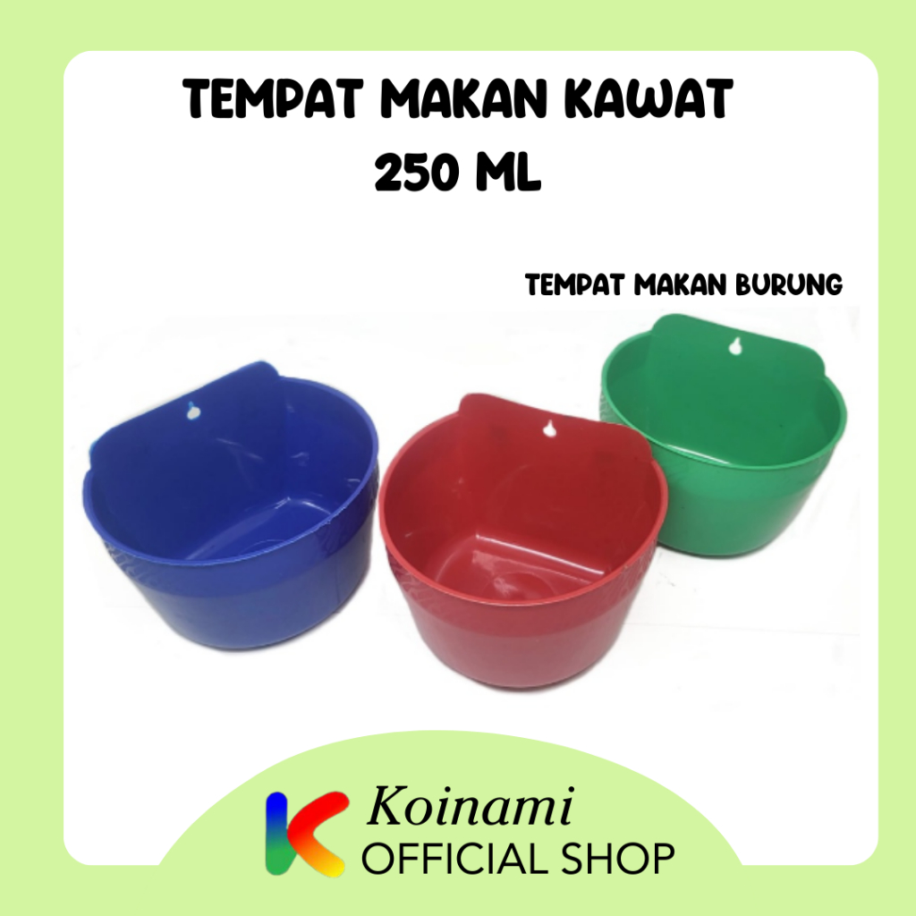 Tempat Makan Kawat 250 ml - Tempat Makan Burung - Tempat Makan Ayam - Tempat Makan Kelinci