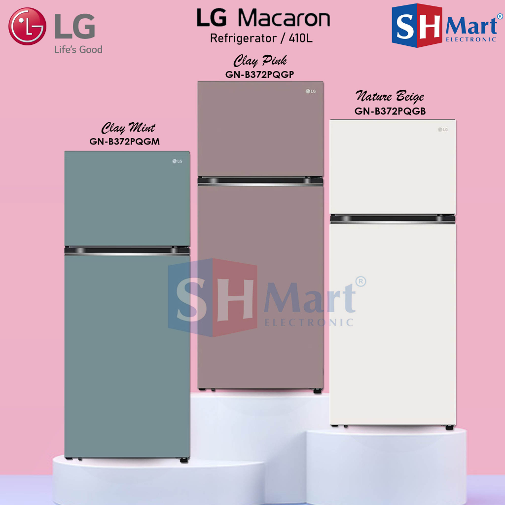 KULKAS 2 PINTU LG MACARON KAPASITAS 410 LITER GN-B372PQGB/GM/GP SMART INVERTER GARANSI RESMI