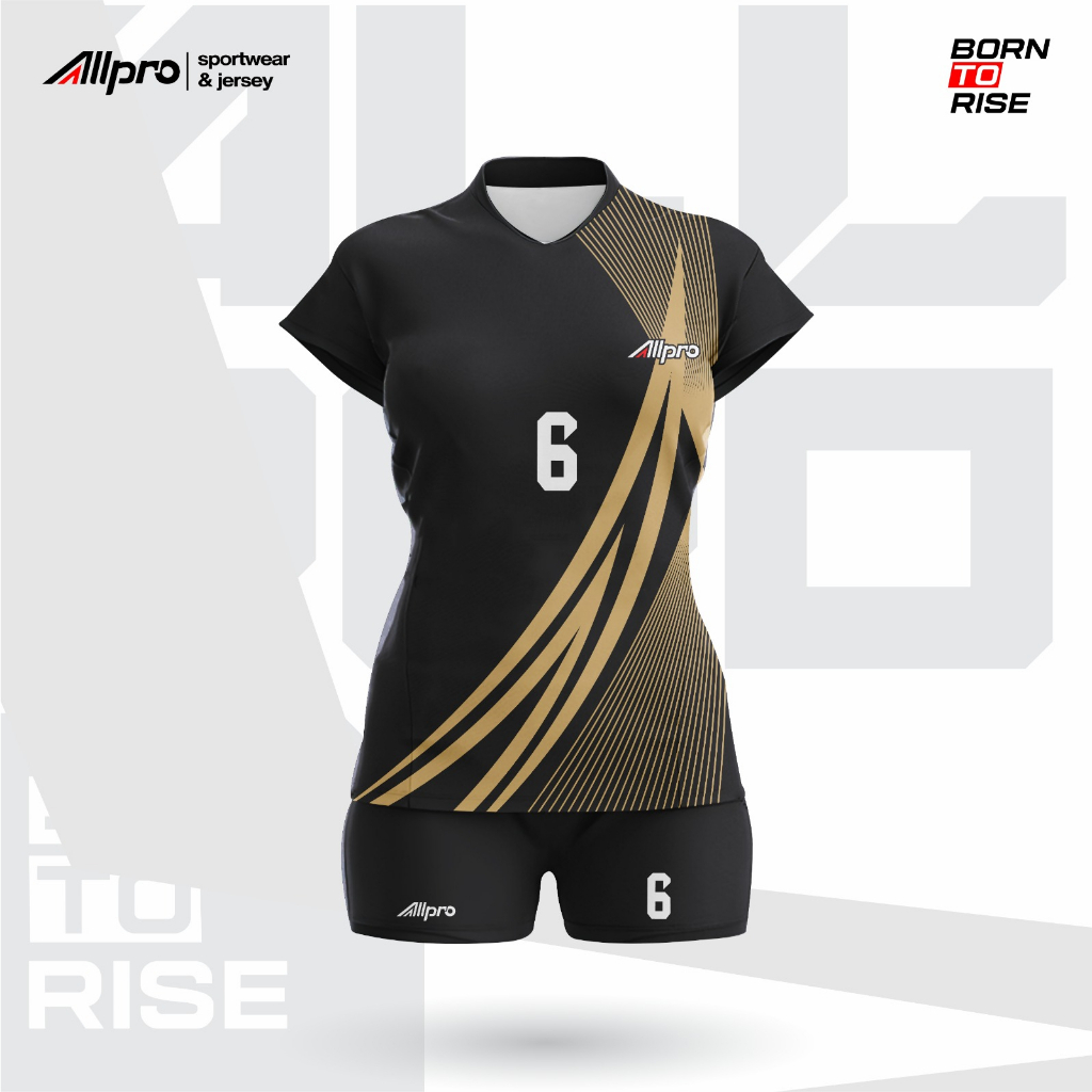 ALLPRO Baju Voli Wanita Setelan Voli cewek Printing Baju Voli Cewek Printing