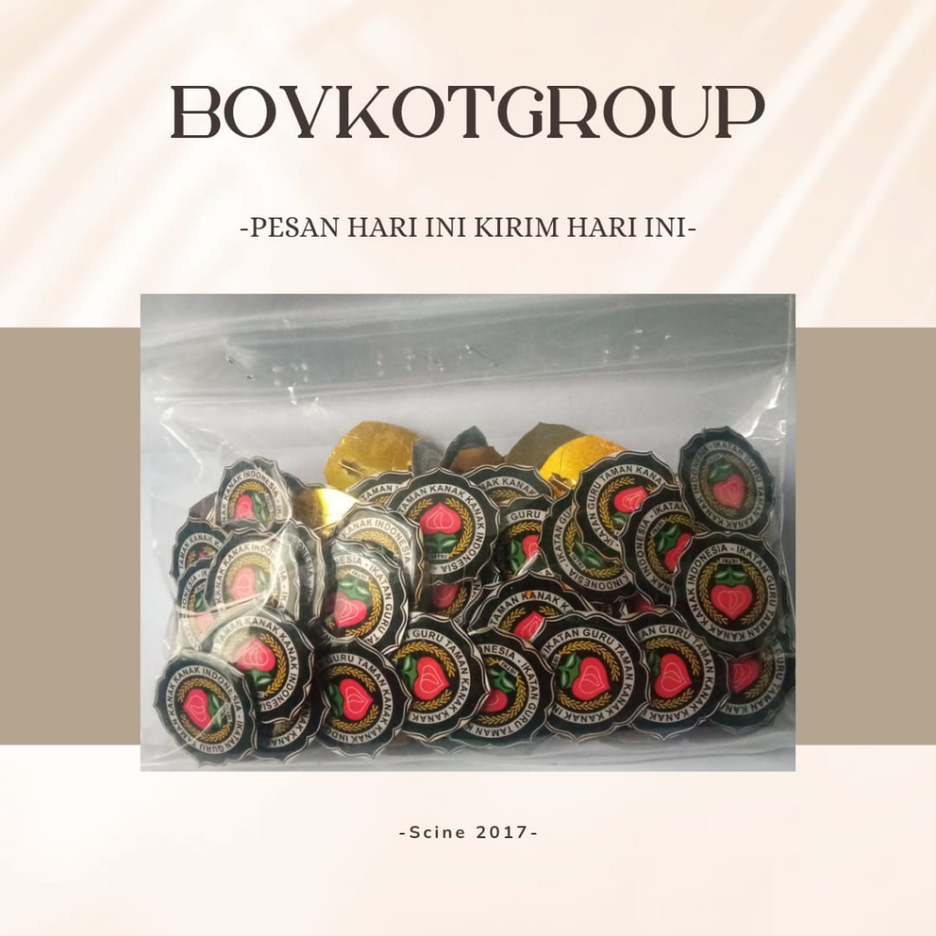 PIN IGTKI pin ikatan guru taman kanak kanak indonesia bijian lapis resin