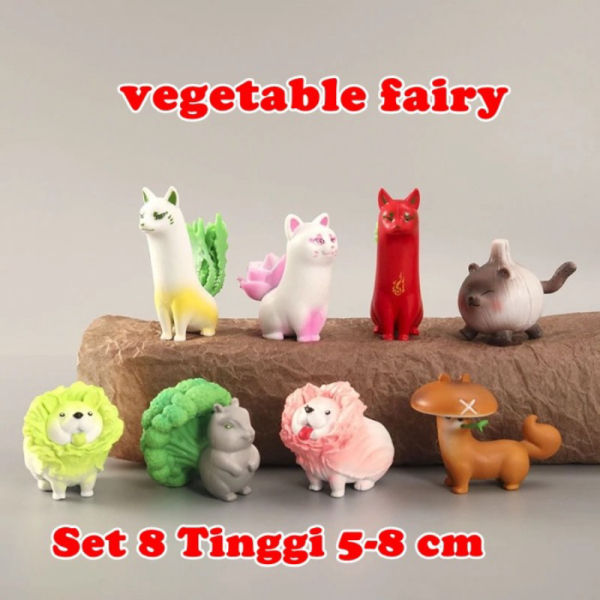 

Jual 8 Pc Funny Vegetable Fox Dog Animal Elf Decor Figure Limited