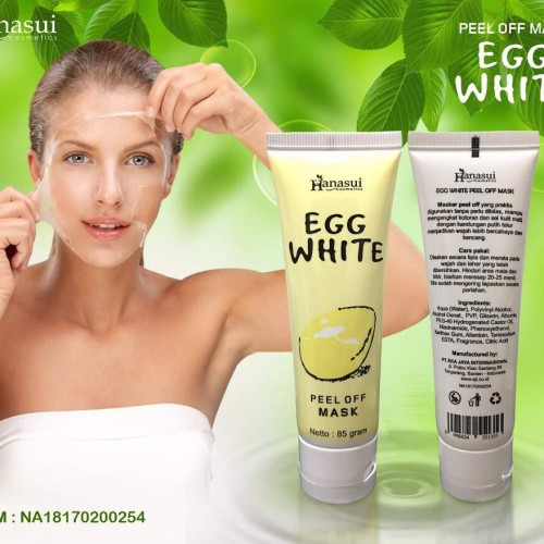 HANASUI Egg White Peel Off Mask Masker Wajah Putih Telur