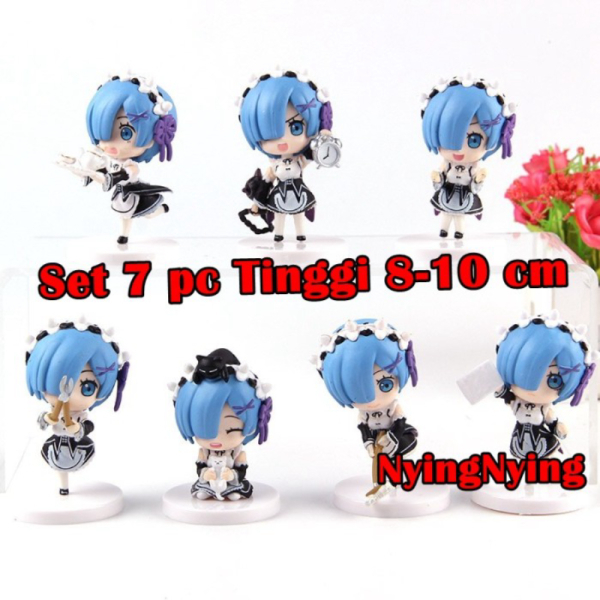 

Promo Figure Re:Life in a different world from zero Rem Maid Wear 7pcs/set Berkualitas