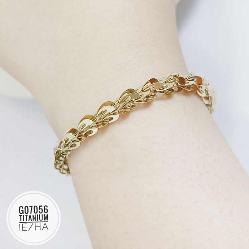 Gelang rantai Titanium ekor Phoenix Gold G07056