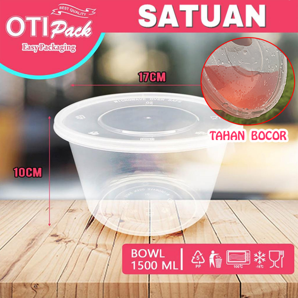 Thinwall Satuan/Thinwall Bulat Mangkuk 1500ml Thinwall Otipack Mangkok OTBS1500