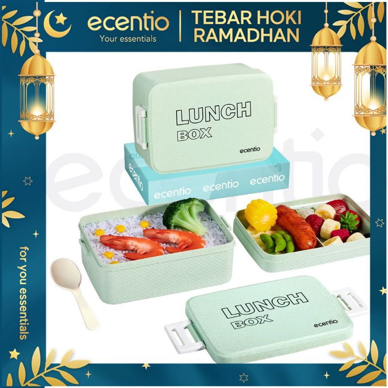 Ecentio ORI Kotak Makan Lunch Box Susun 2