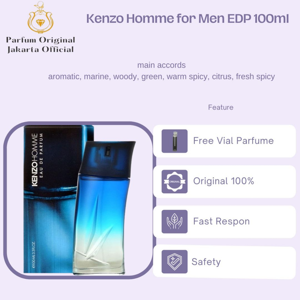 Parfum Parfume Perfume Asli Perawatan Kecantikan Original Import Branded Pria Laki Laki Cowok Kenzo 