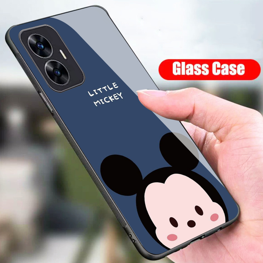 (GC 110) Softcase Kaca Realme C55 - Kesing hp Realme C55 - Case Cantik Realme C55 - Case Kekiian Rea
