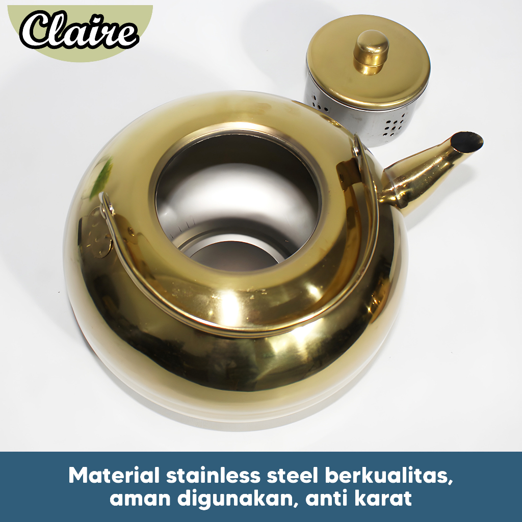 Teko Gold Stainless Steel Saringan Teh / Teko Arab Stainless Steel