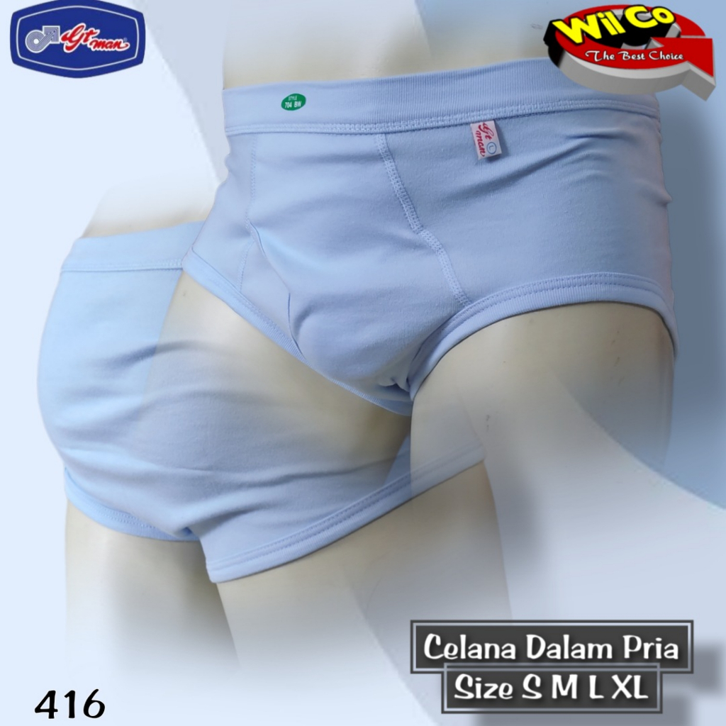 K416 - [Harga Per 1 Potong] CELANA DALAM [BRIEFT] SEGITIGA PRIA GT-MAN SIZE S - XL