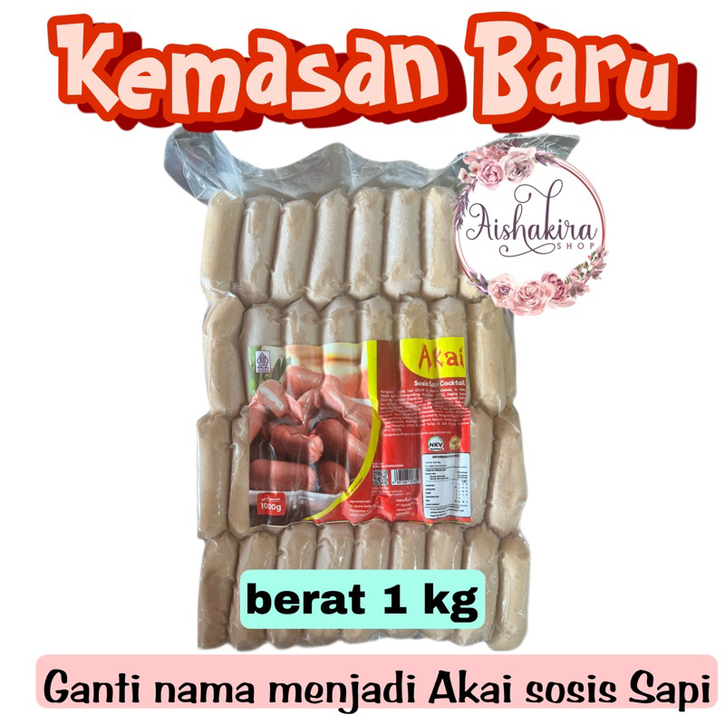 Belmount ( AKAI ) Beef cocktail Sosis sapi 1 kg