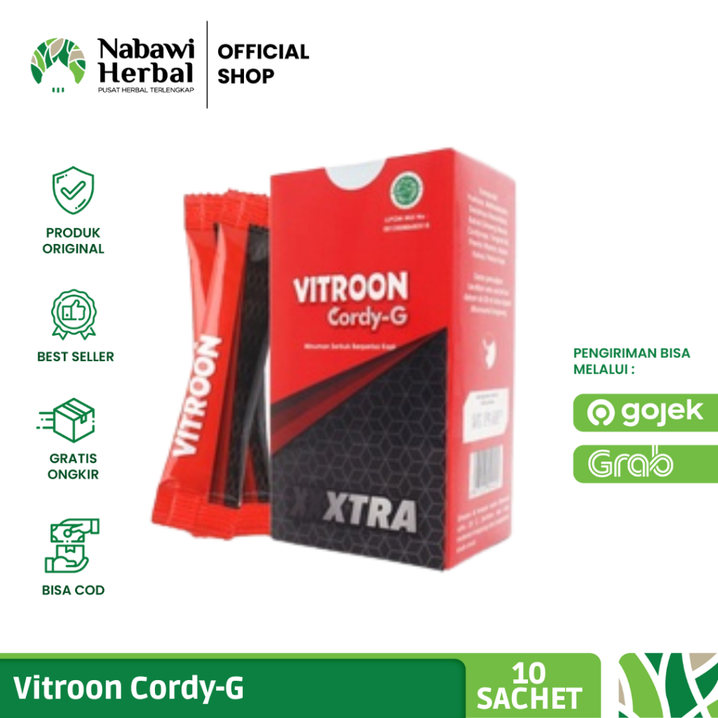 Vitroon Vitron Cordy-G Xtra Stamina Pria Original 100% Asli