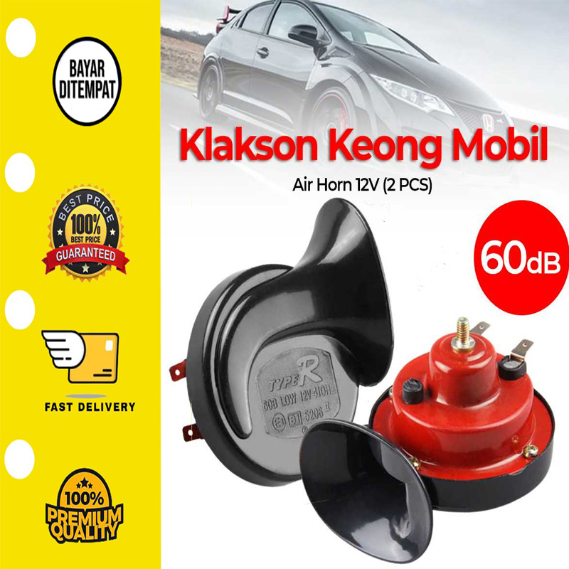 [BISA COD] 2 Pcs Klakson Siput Mobil Motor Truk Universal Tahan Air Untuk digunakan dengan Klakson BM 12 Volt Kendaraan