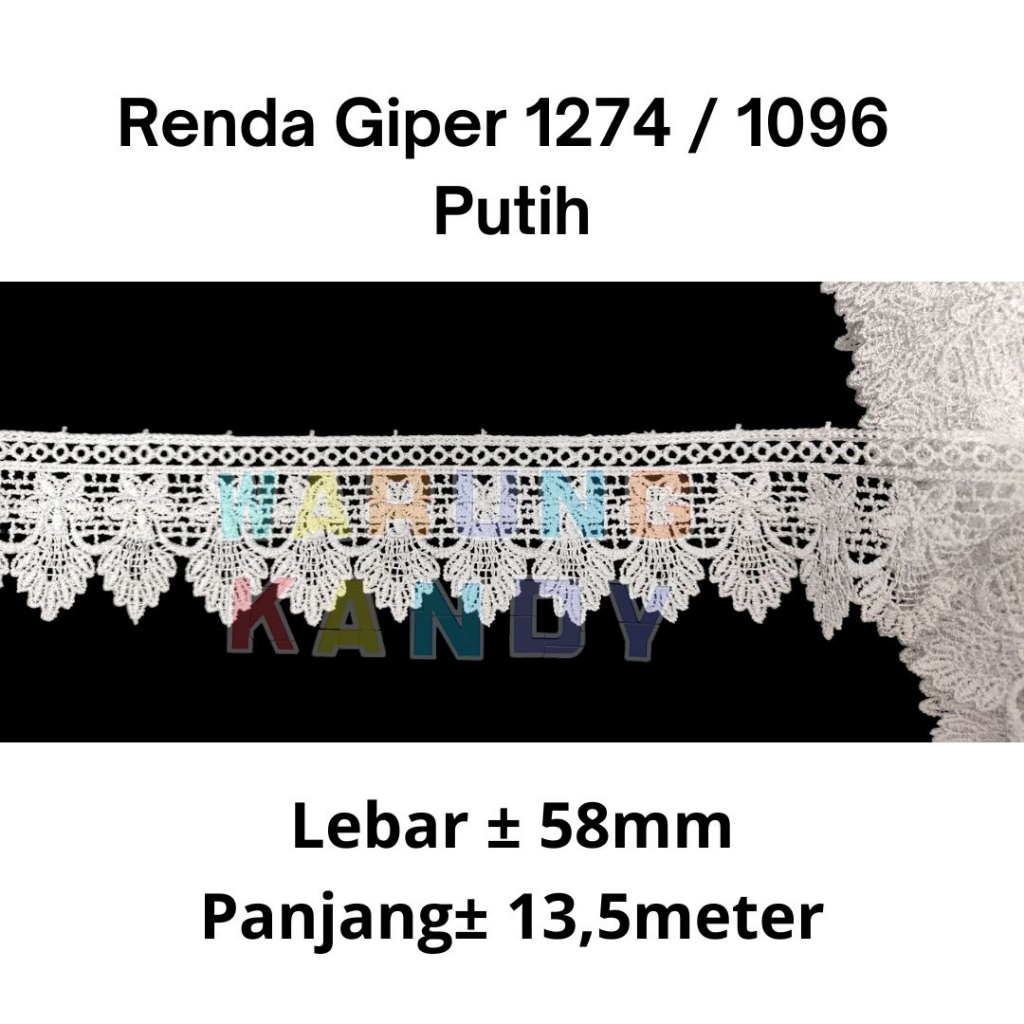 Renda Giper 1096 58mm Putih