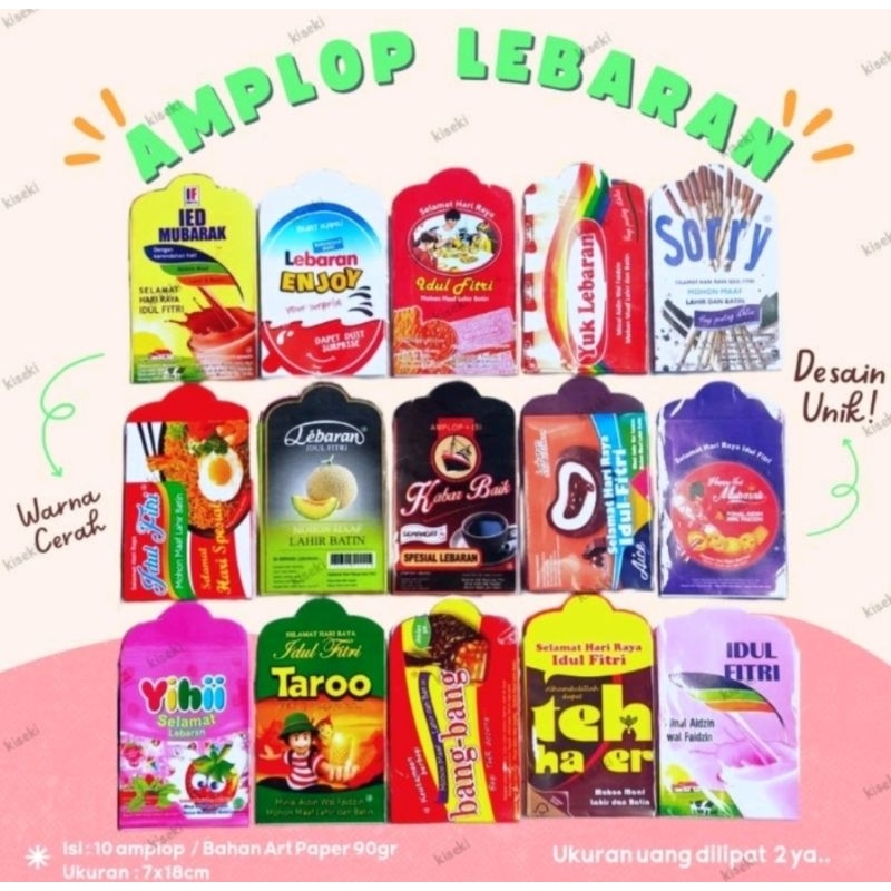 

Amplop lebaran motif snack dan ATM unik viral kekinian lucu isi 10 pcs