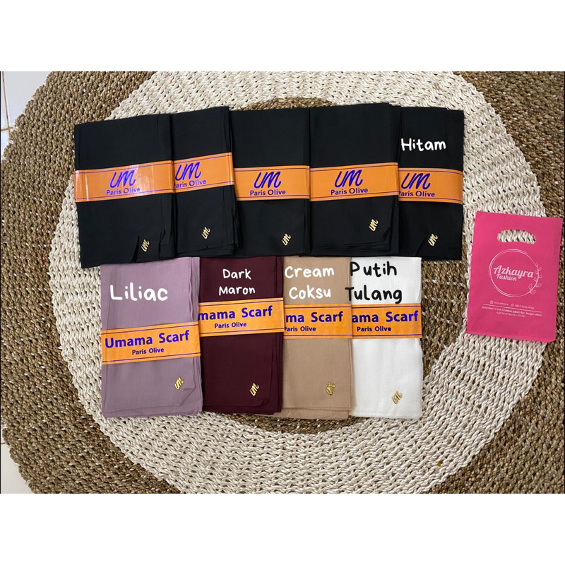 segiempat paris olive lasercut umama scarf