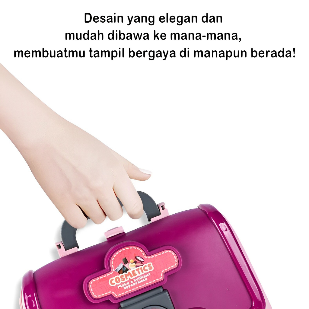 2in1 Hand Bag Cosmetic Mainan Makeup Set Anak Perempuan | Kado Ulang Tahun Anak Cewek 3-4-5-6 Tahun Terbaru 2023