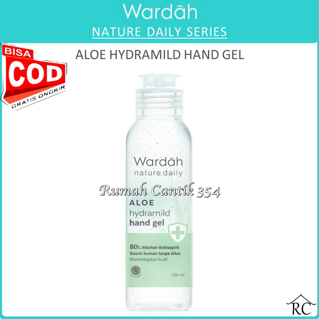 Rumah Cantik 354 Wardah Nature Daily Aloe Hydramild Hand Gel 100 ml - Hand Sanitizer