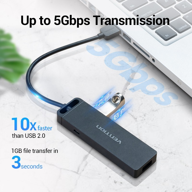 Vention USB Hub 3.0 with Power Supply Super Speed 5Gbps USB3.0