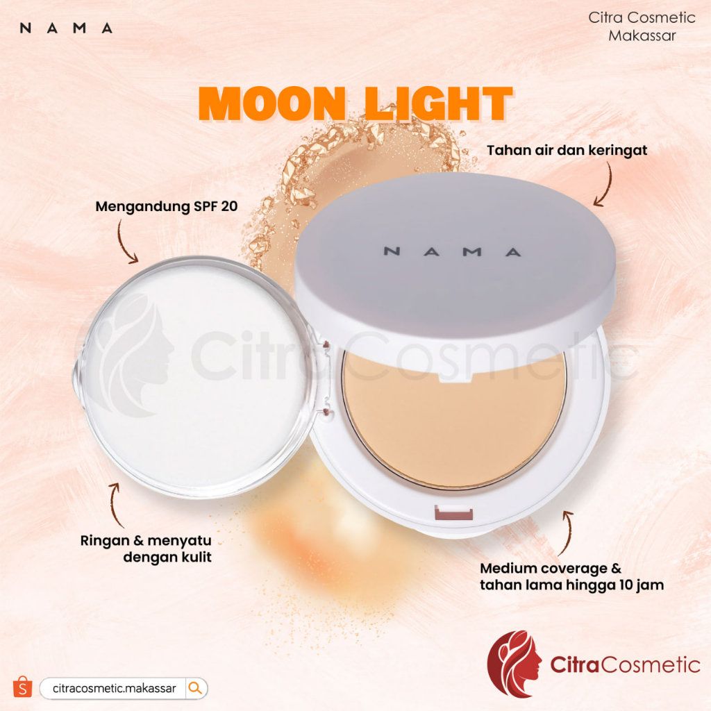 NAMA Power Powder Matte Finish Compact Series | Moon Light | Summer Tan