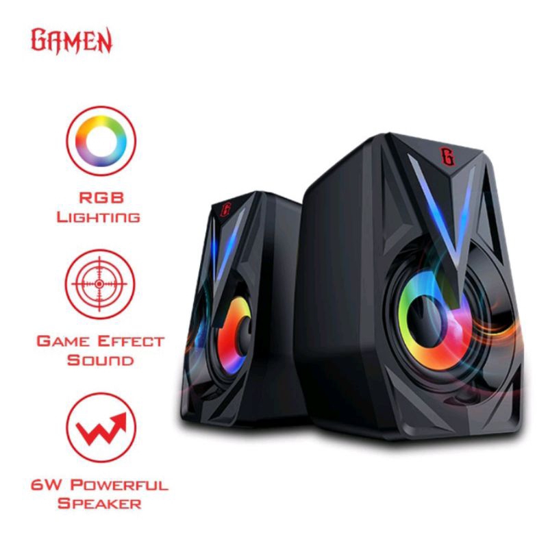 Speaker RGB Laptop/PC/Gaming Full BASS Gamen GS1