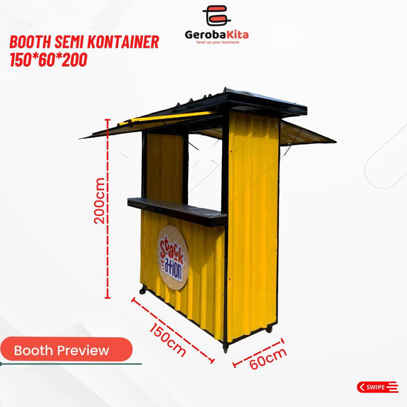 Booth Semi Container Makanan Minuman