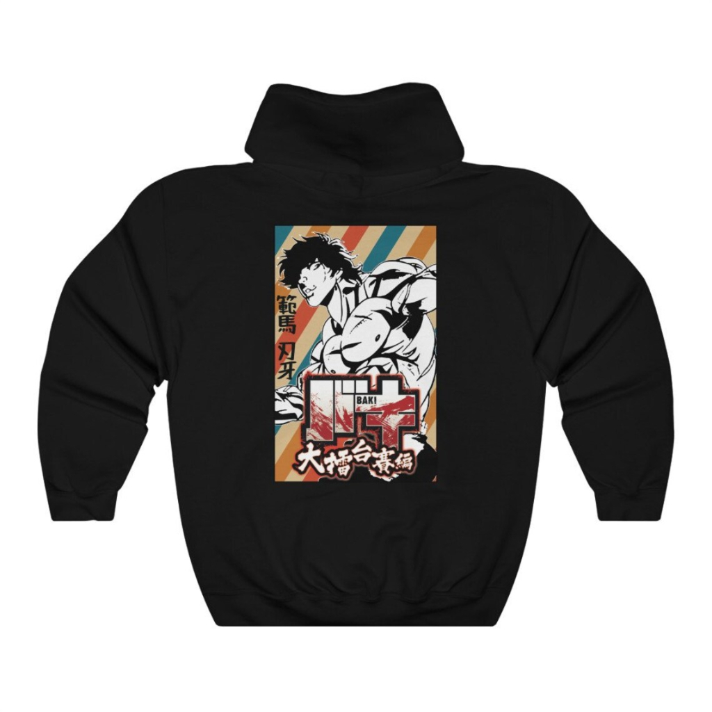 Hoodie anime Baki Hanma the Grappler Black &amp; White