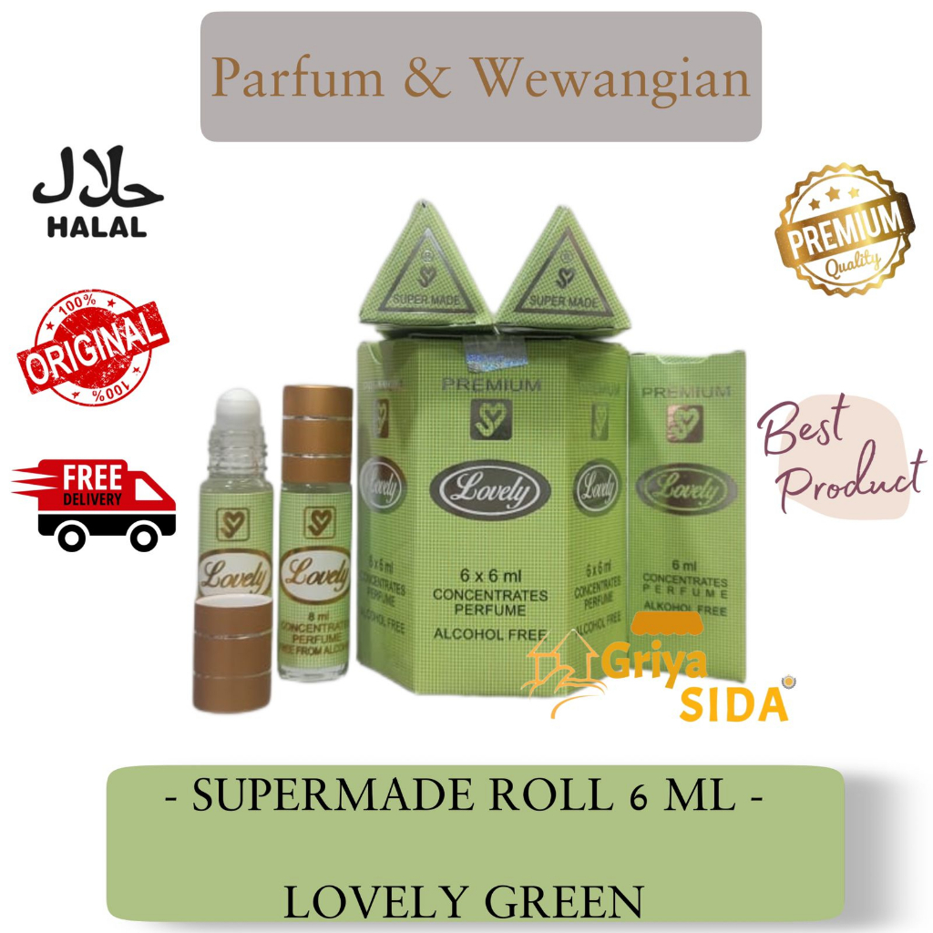 Parfum Supermade Lovely green 6ml roll on Harga grosir PROMO!!