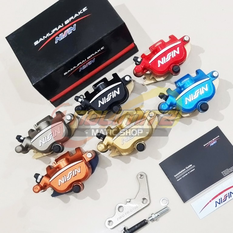Kaliper Nissin Samurai 2 Piston Depan 190mm Fino Xride Soul GT 125 FI
