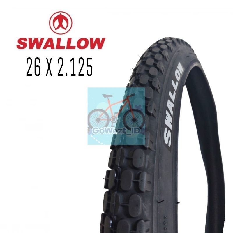 Ban Luar Sepeda Ukuran 26 x 2.125 Swallow Deli Tire S-146 Hitam MTB Gunung | High Quality