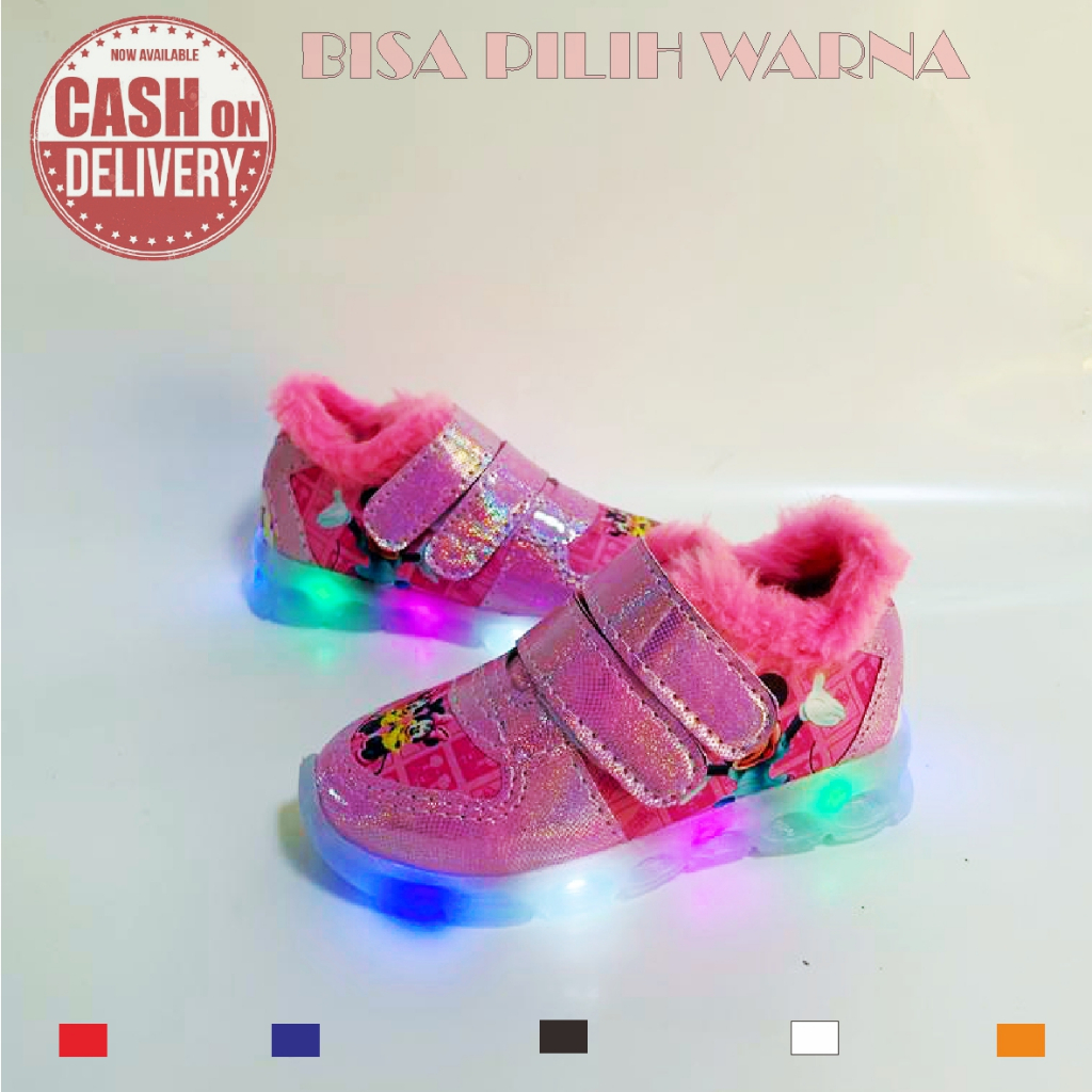 Sale Sepatu Anak Led Import SZ 21-32 Model HELLO KITTY Fashion