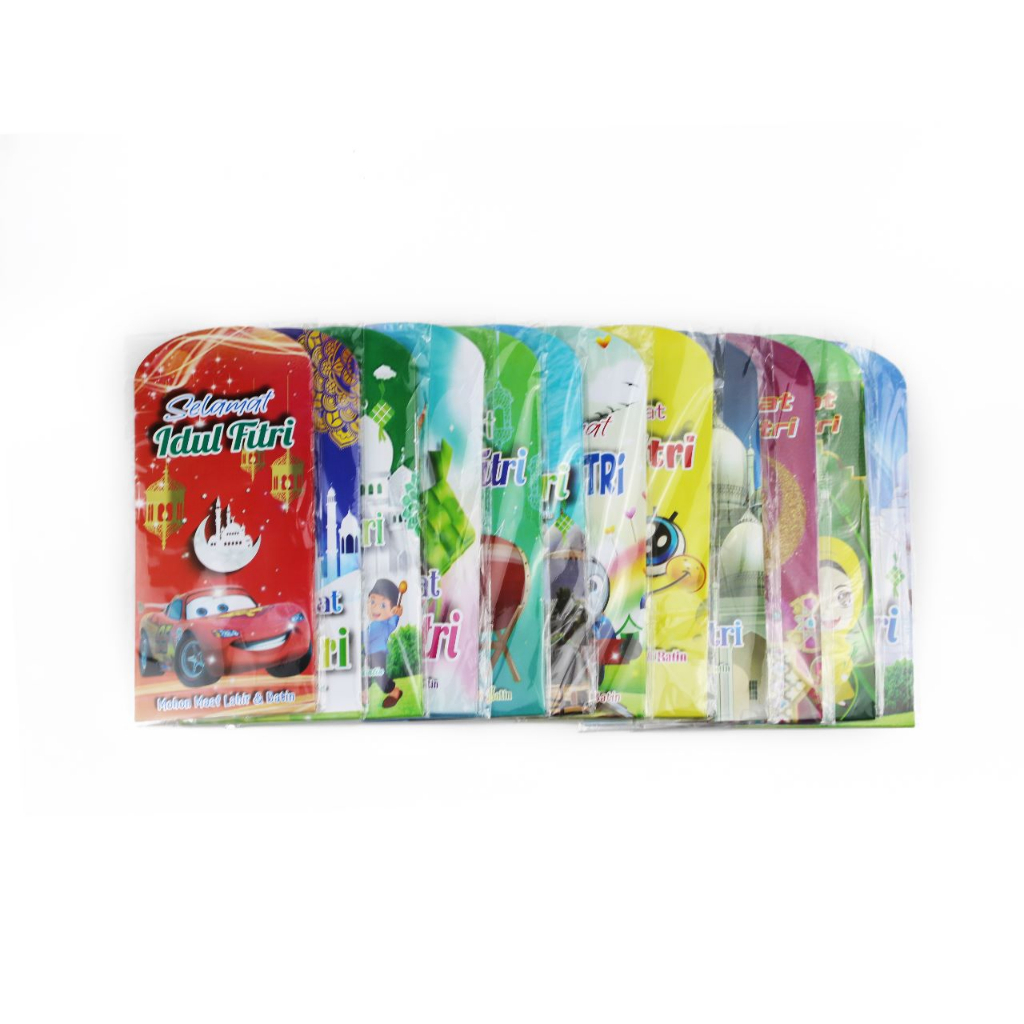 Amplop Lebaran Motif Karakter Lucu Angpau Hari Raya Idul Fitri 1Pack isi 5pcs
