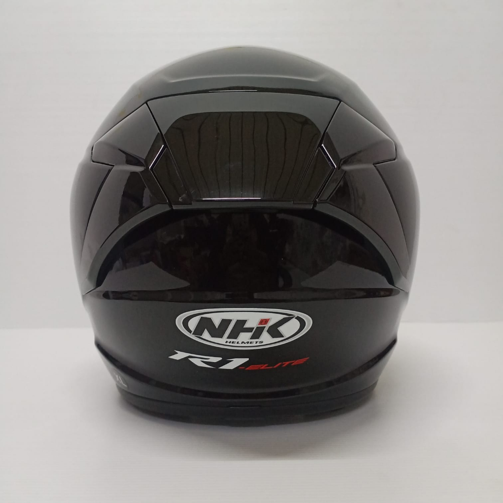 NHK HELM R1 ELITE SOLID BLACK SINGLE VISOR HALF FACE NHK ELITE