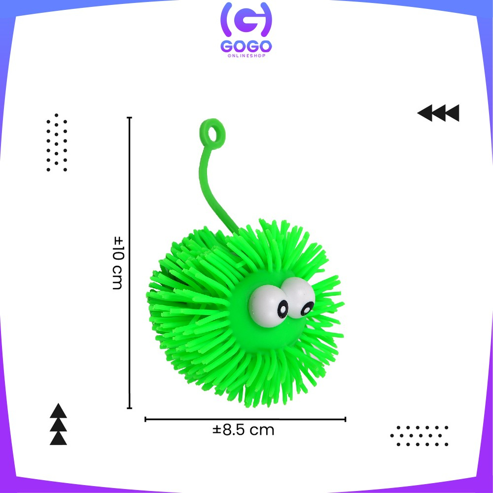 GOGO-M316 Mainan Bola Lampu Yoyo LED Warna Warni Ubur Ubur Karet Mata Belo / Bola Duri Ubur Ubur Yoyo Anti Stress