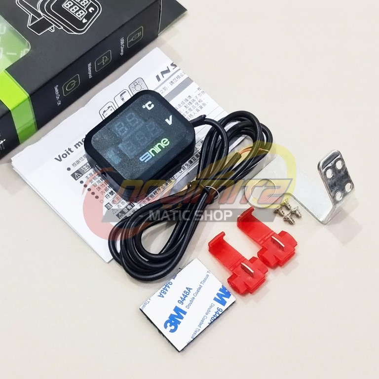 Voltmeter Temperatur USB Charger Digital VM1 Luminos 9Nine LX Trix