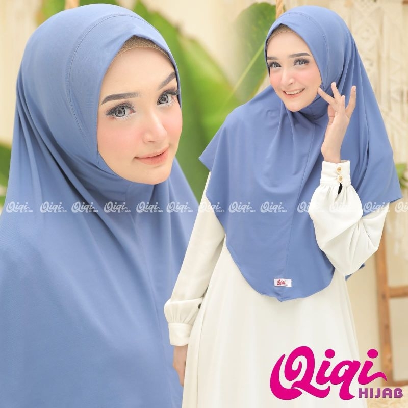 [ Qiqi Hijab ] HIJAB MALAY DAGU••hijab jersey premium••hijab instan