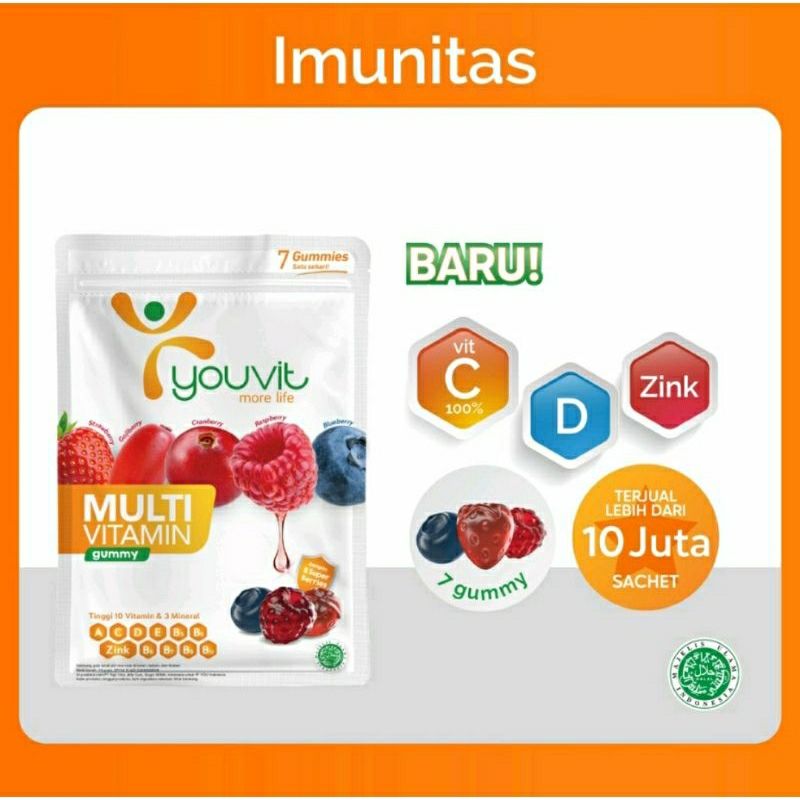YOUVIT MULTIVITAMIN ANAK| DEWASA | ACNO | YOUVITXERHA 7DAYS