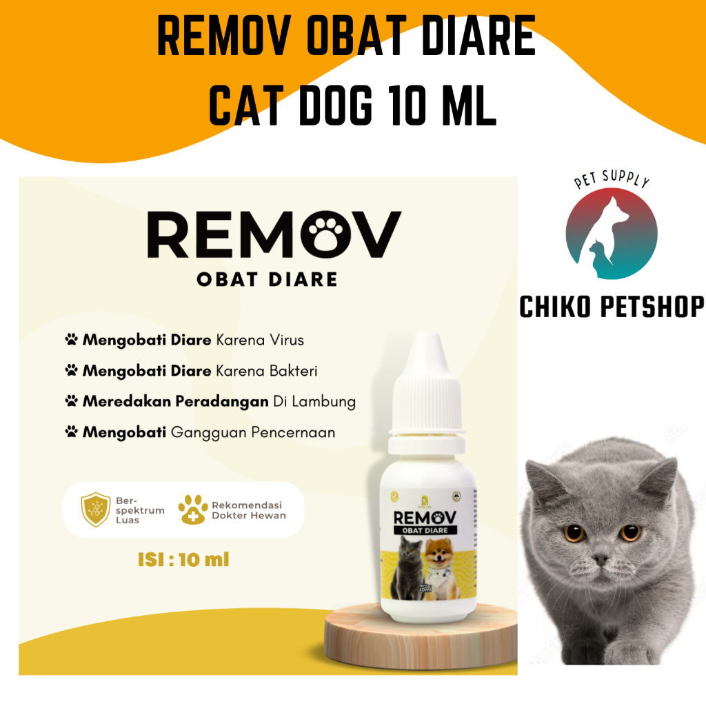 Remov Obat Diare Kucing Anjing 10 ml