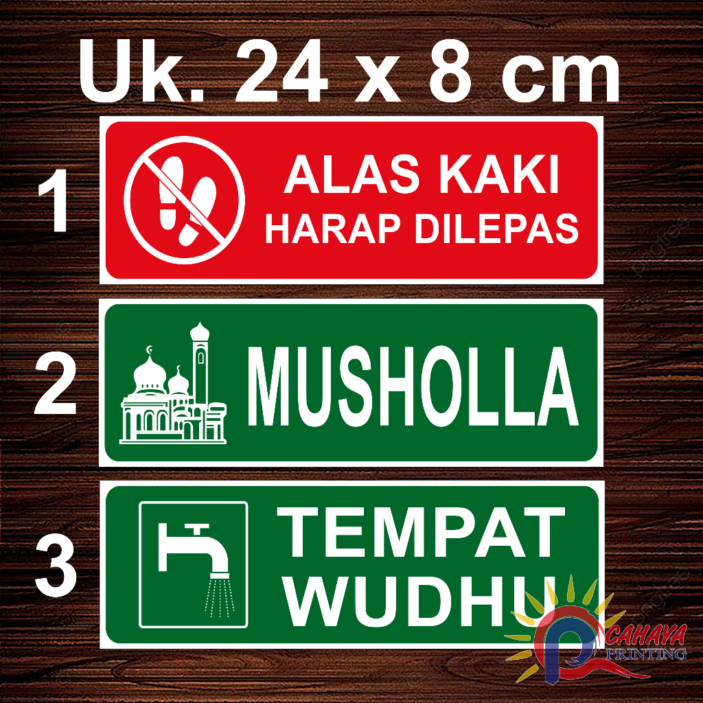 

STIKER LEBEL MASJID MUSHOLA sign Rambu k3 Tempat wudhu