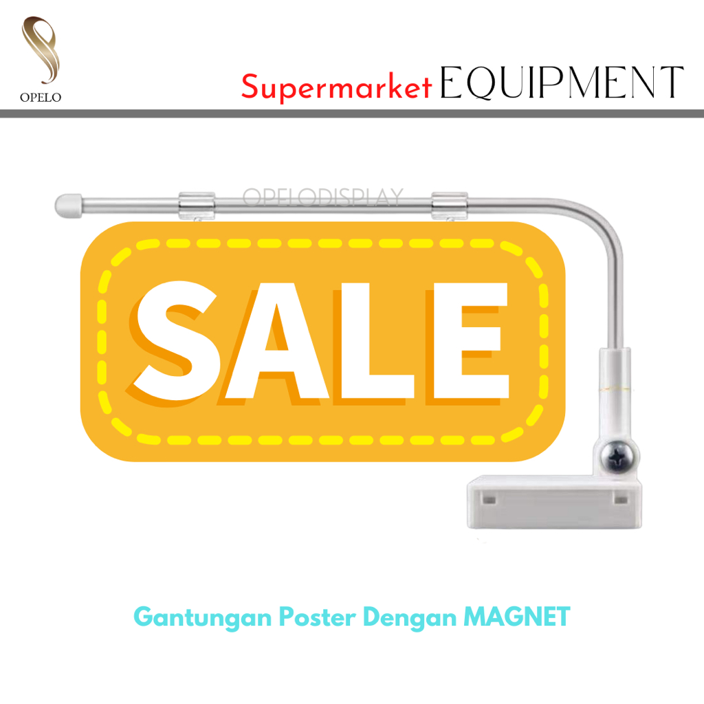 STAND BANNER SUPERMARKET MAGNET GANTUNGAN HARGA SUPERMAEKET