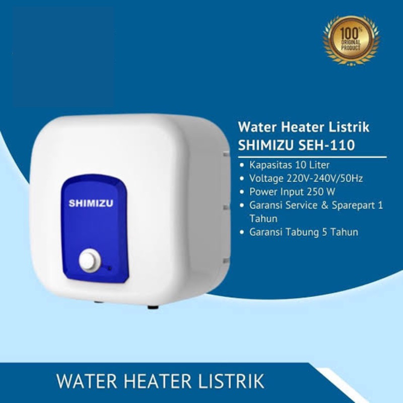 NEW MODEL!!  Water Heater Shimizu 10 Liter  SEH 110 - Pemanas Air Listrik