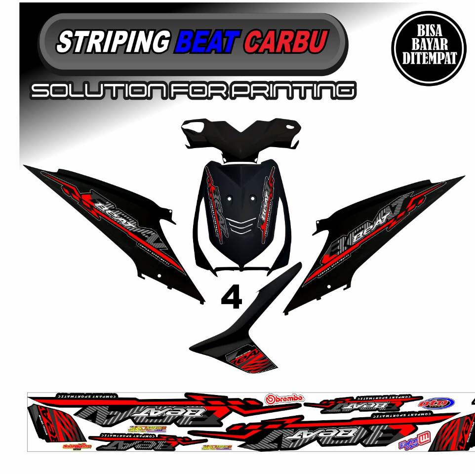 STRIPING VARIASI BEAT CARBU