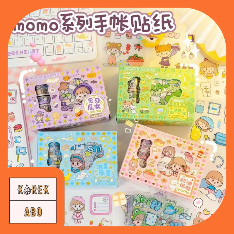 

[COD] Stiker Box Momo YSR-001 Stiker Dan Washitape Stiker Solatip Senmu Masu Stiker Washi Tape Set Stiker Viral Daily Decorative Tape Sticker Kado Unik
