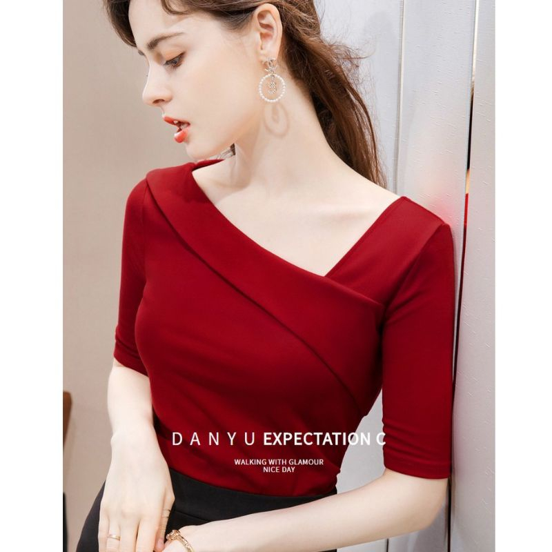 Korean T Shirt Sleeves Casual blouse Wanita